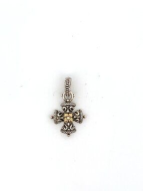 Barbara Bixby Sterling/18K Cross Pendant
